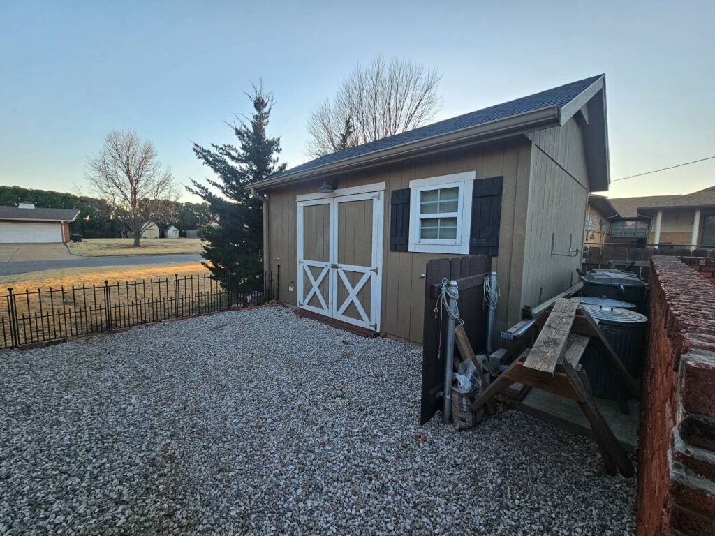 824 Marvin St. in Kiowa, Kansas — Storage shed