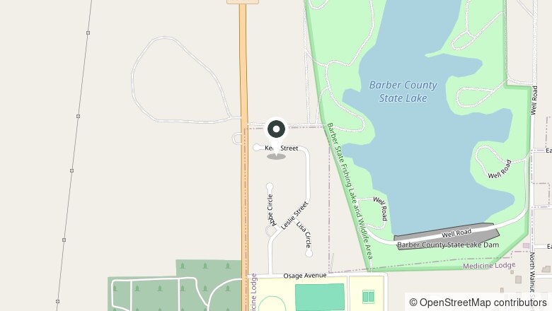 Map showing the location of 109 Kelly St., Medicine Lodge, Kansas