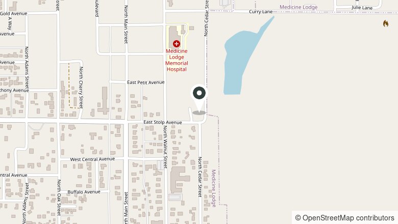 Map showing the location of 501 N. Cedar, Medicine Lodge, Kansas
