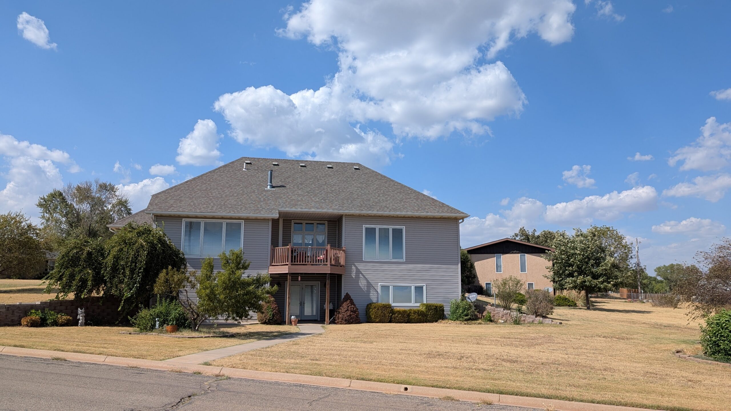 120 Lisa Circle in Medicine Lodge, Kansas — Rear elevation from across the street