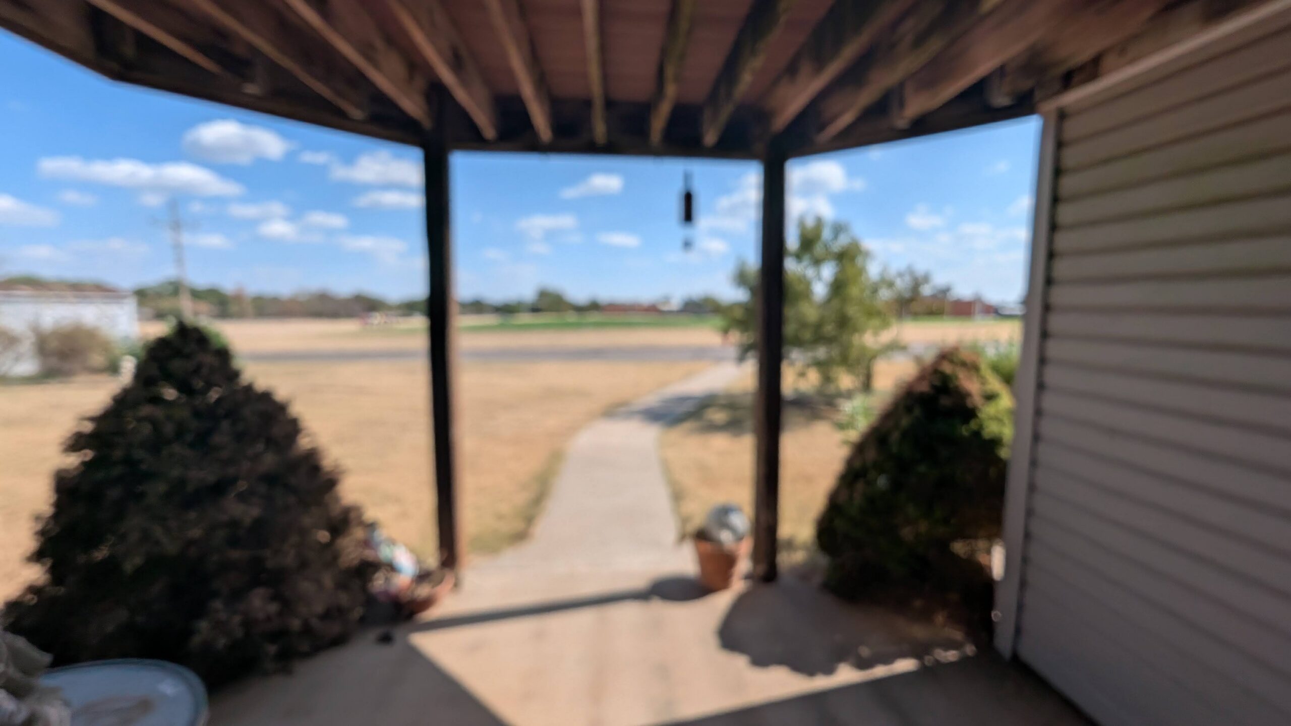 120 Lisa Circle in Medicine Lodge, Kansas — View from the covered deck