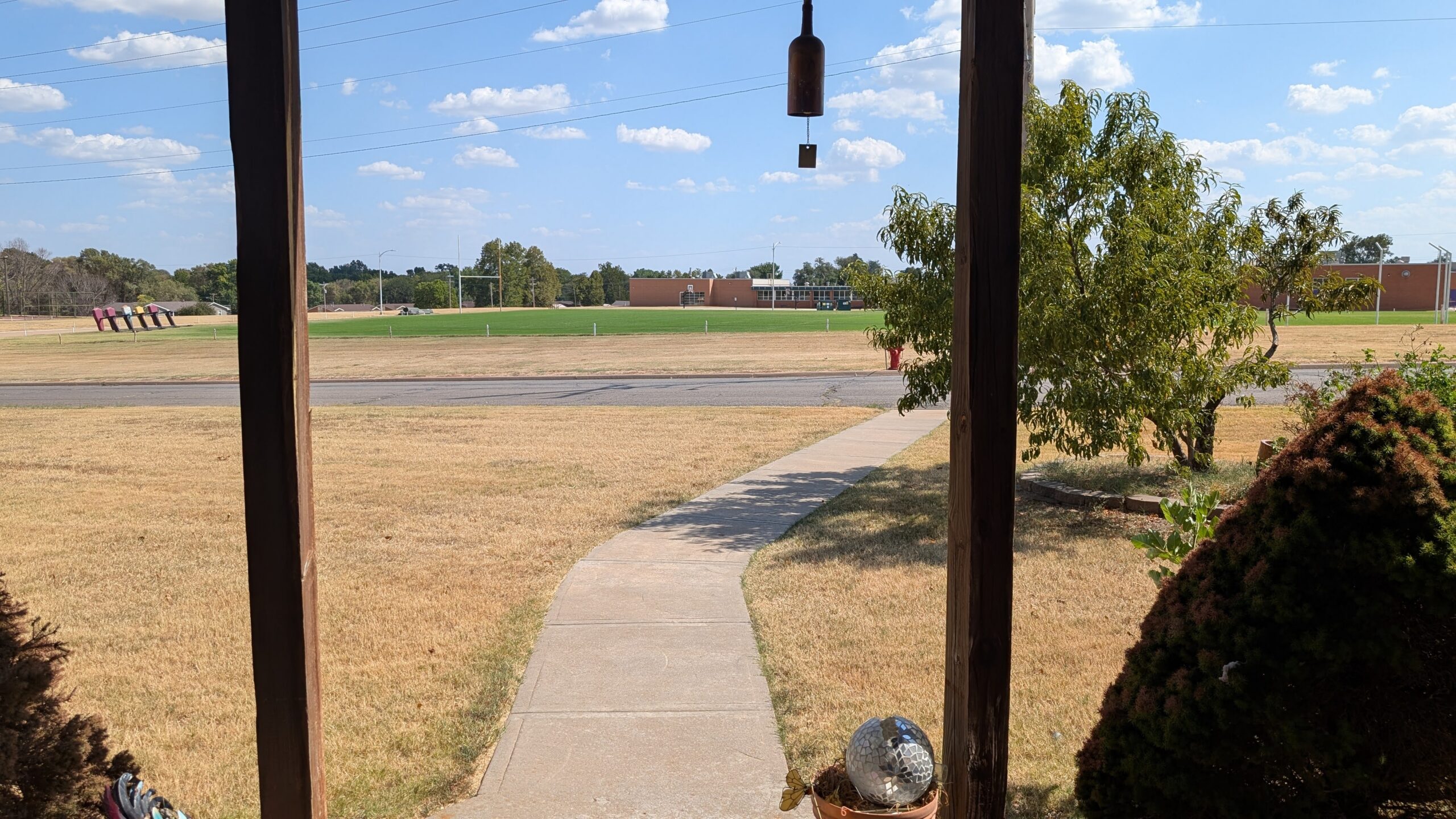 120 Lisa Circle in Medicine Lodge, Kansas — View from the covered deck