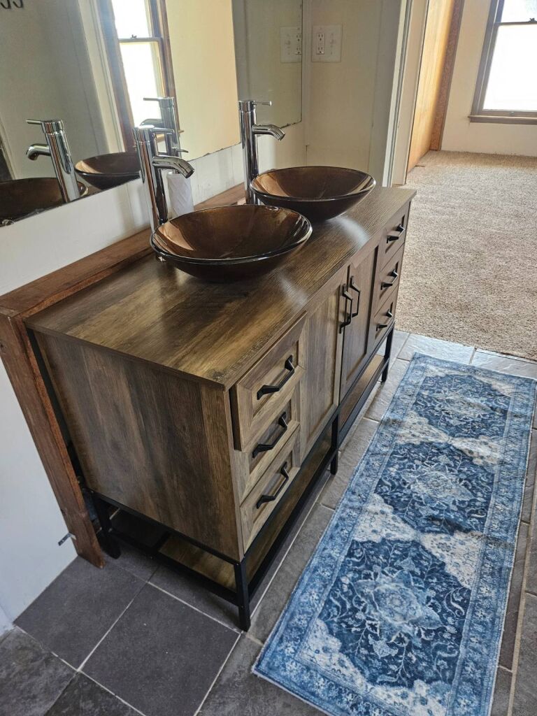328 Main St. in Kiowa, Kansas — Bathroom vanity