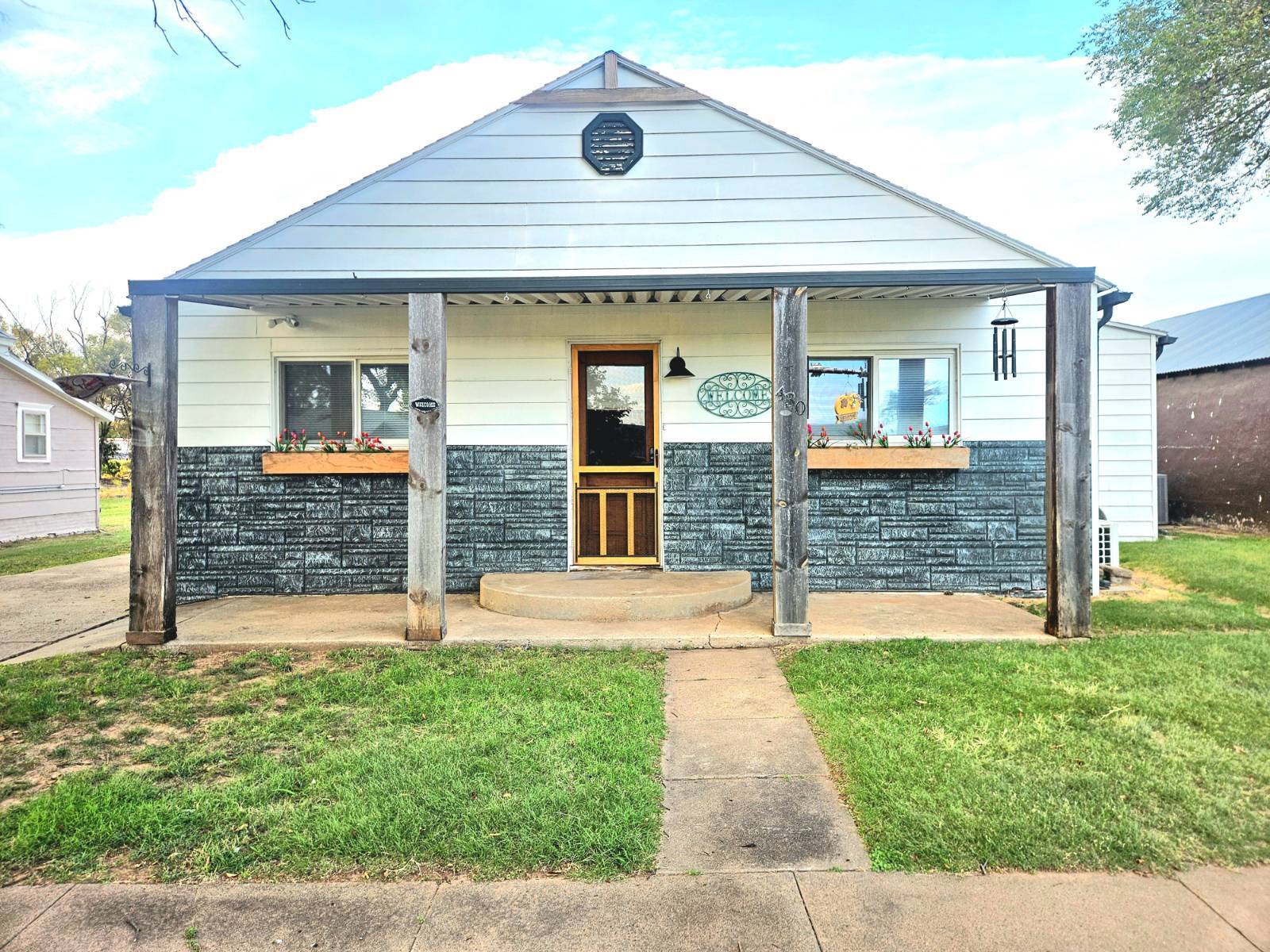 430 Campbell St. in Kiowa, Kansas — Front elevation