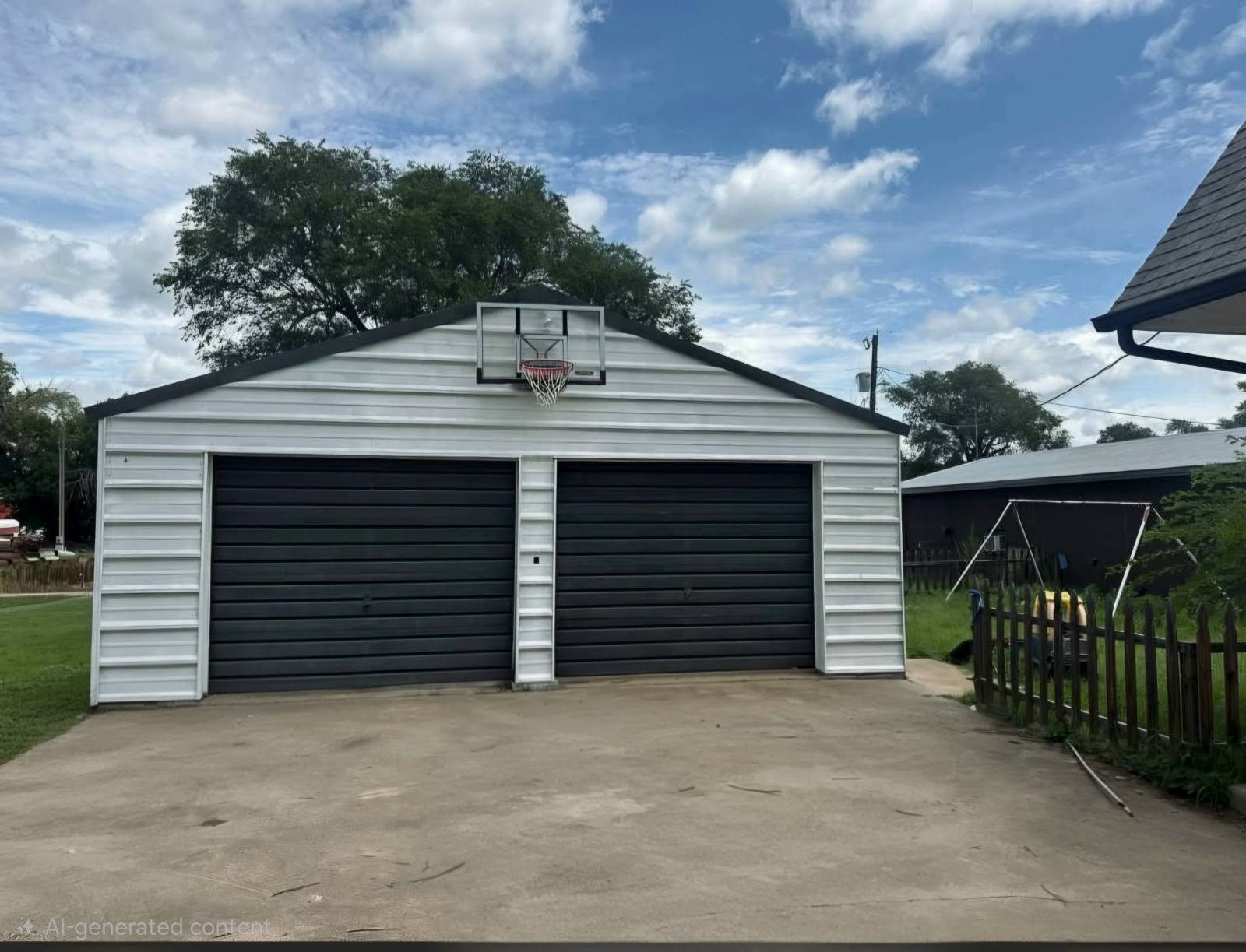 430 Campbell St. in Kiowa, Kansas — Insulated steel-framed detached garage