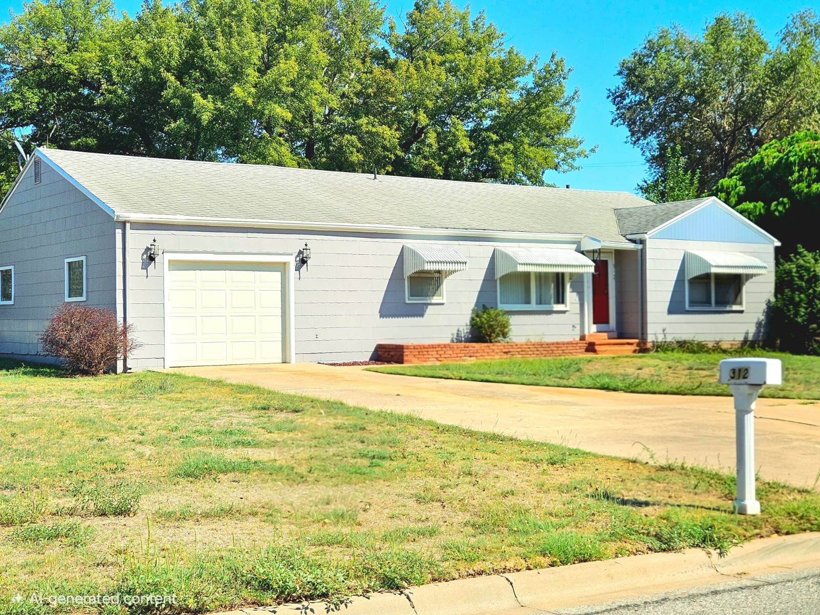 312 S. 9th St. in Kiowa, Kansas — Front elevation